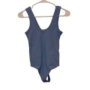 Abercrobie & Fitch blue cotton blend Tank Bodysuit Women Size XS